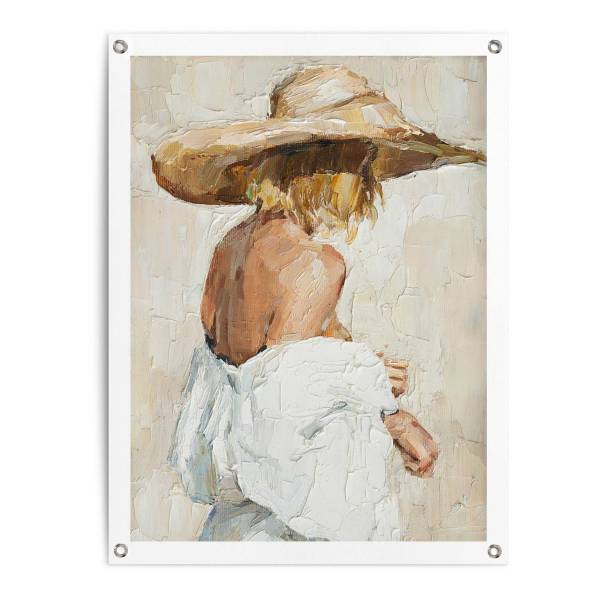 Outdoor-Poster Summer Girl Polyester- Beige - 60 x 80 cm