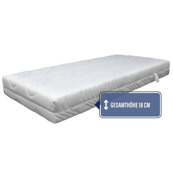 Matelas en mousse froide 7 zones Marissa Blanc - 90 x 200cm - D3 medium