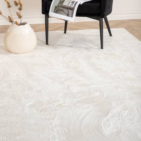 Tappeto a pelo lungo Blanca B Poliestere - bianco - 160 x 230 cm