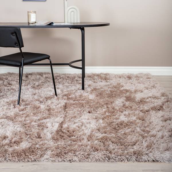 Hochflorteppich Grace Polyester - Beige - 160 x 230 cm