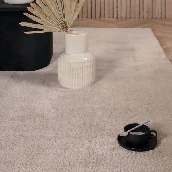 Tappeto a pelo lungo Undra Beige Poliestere - Beige