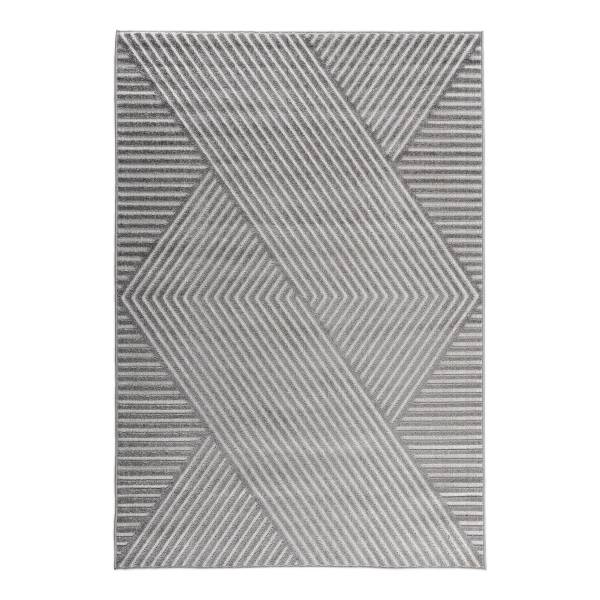 Tappeto a pelo alto Aron polipropilene - Grigio - 200 x 290 cm