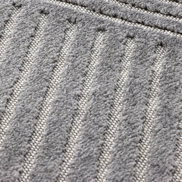 Tappeto a pelo alto Aron polipropilene - Grigio - 200 x 290 cm