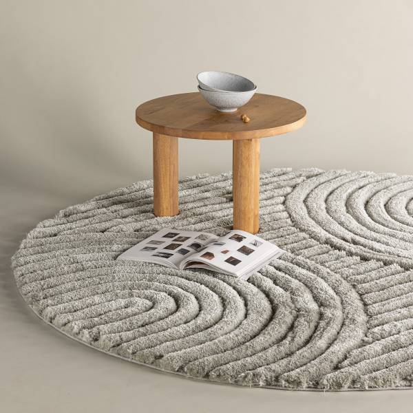 Tappeto a pelo lungo Niklas Poliestere - Grigio-beige