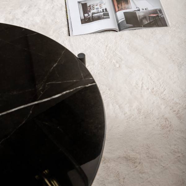 Tappeto a pelo lungo Nina Bianco Poliestere - bianco