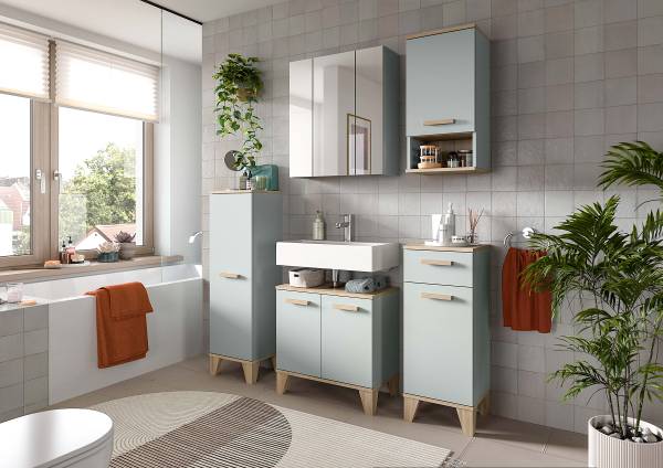 Unterschrank Star Hellgrün / Eiche Hell Dekor