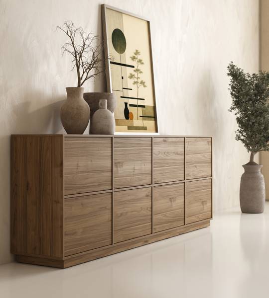 Dressoir KANA walnoothouten look