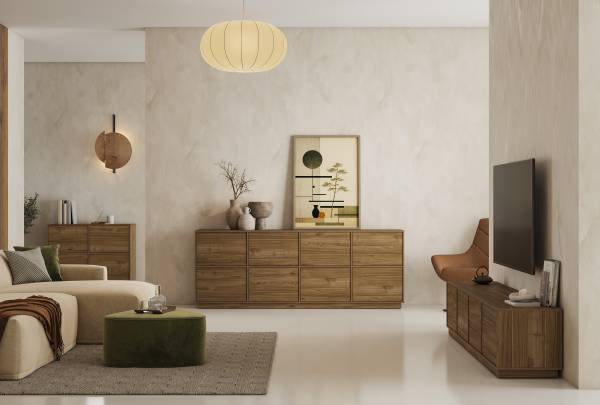 Dressoir KANA walnoothouten look