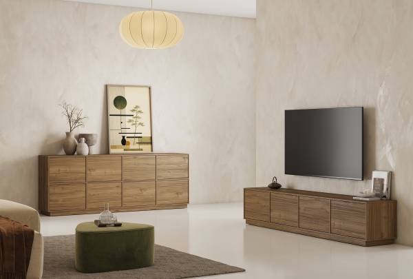 Dressoir KANA walnoothouten look