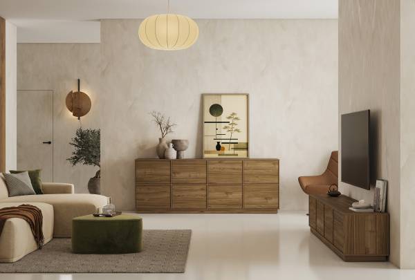 Dressoir KANA walnoothouten look