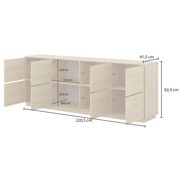 Dressoir KANA walnoothouten look