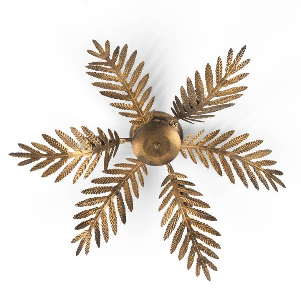 Deckenleuchte Felce Eisen - Braun - Flammenanzahl: 3