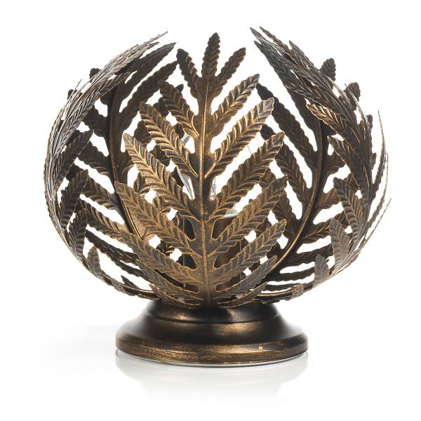 Tischleuchte Felce Eisen - 1-flammig - Braun