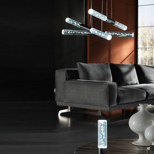 Pendelleuchte Bubbles PVC / Eisen - 6-flammig