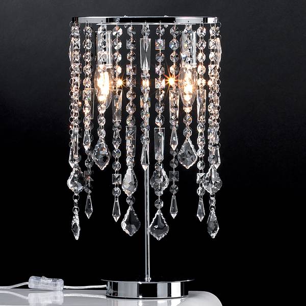 Tischleuchte Laila satiniertes Glas / Eisen - 2-flammig