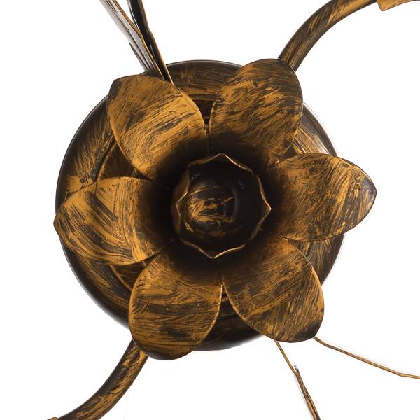 Deckenleuchte Alga satiniertes Glas / Eisen - Flammenanzahl: 3