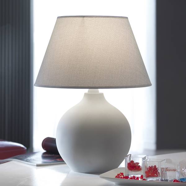 Lampe de table Sfera - Type B Coton / Céramique - 1 ampoule