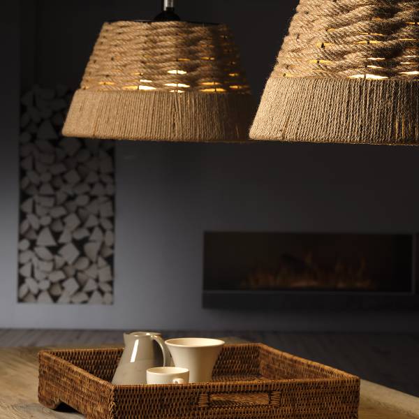 Hanglamp Coen rotan - 1-lichts