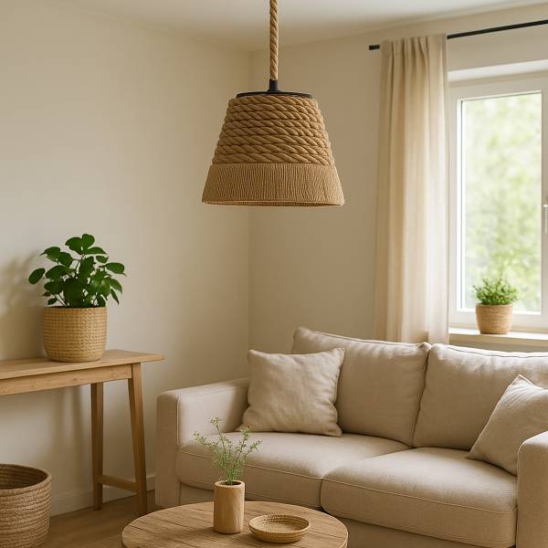 Hanglamp Coen rotan - 1-lichts
