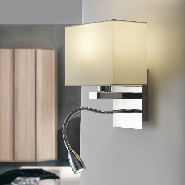 Applique murale Bed Quadra Coton / Fer - 1 ampoule
