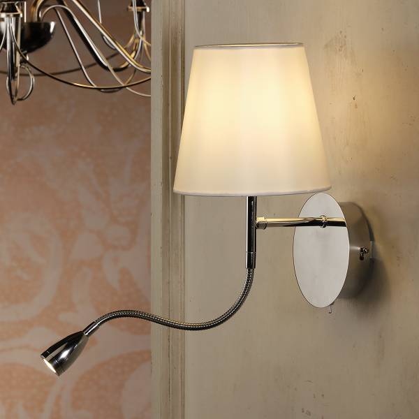 Wandlamp Bed Rotonda katoen/ijzer - 1-lichts