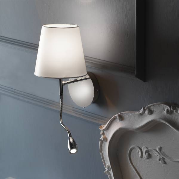 Wandlamp Bed Rotonda katoen/ijzer - 1-lichts