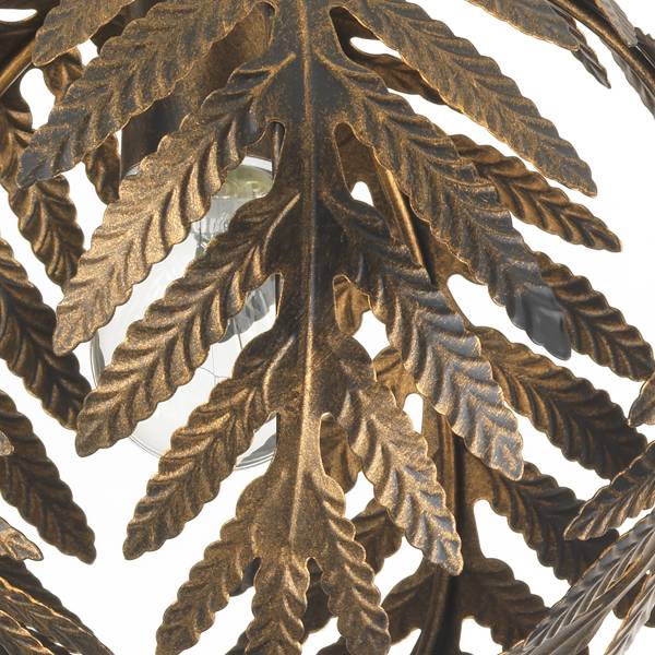 Deckenleuchte Felce rund Eisen - 1-flammig - Braun