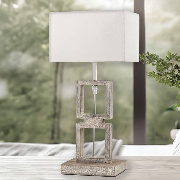 Tischleuchte Kisar Baumwollstoff - 1-flammig - Höhe: 30 cm