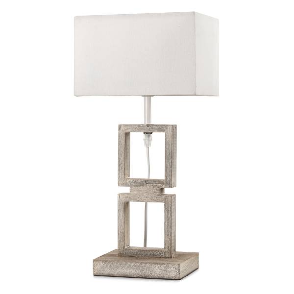 Tischleuchte Kisar Baumwollstoff - 1-flammig - Höhe: 30 cm