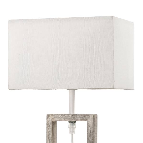Tischleuchte Kisar Baumwollstoff - 1-flammig - Höhe: 30 cm