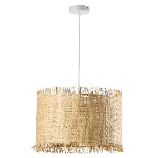 Pendelleuchte Fringilla Rattan / Eisen - 1-flammig