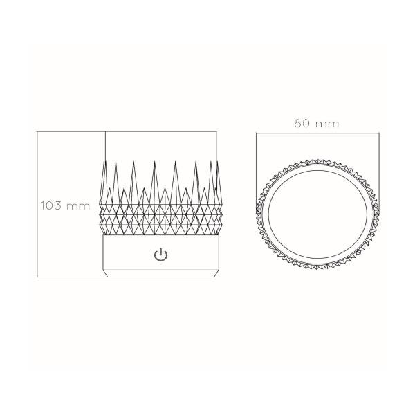 Tischleuchte Lily Opalglas - Gold - Gold