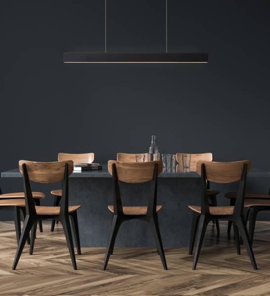 LED Pendelleuchte Raya Eisen - Schwarz
