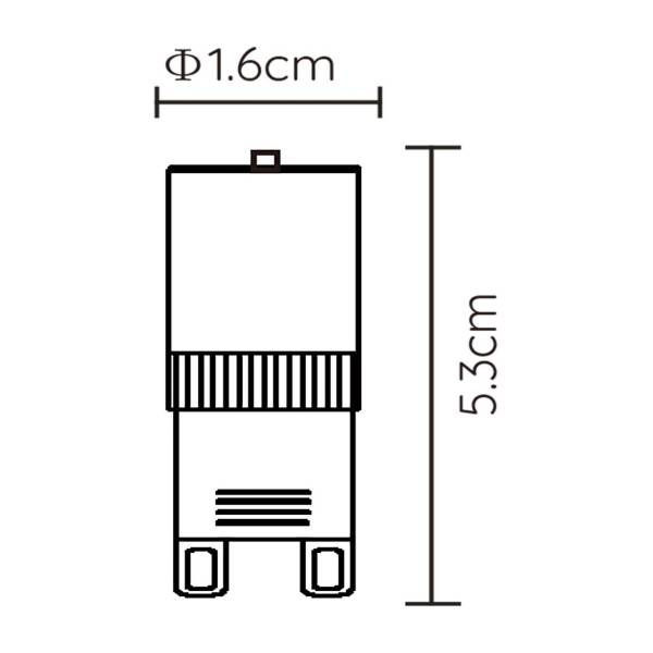 LED Leuchtmittel G9 Typ B Polypropylen - Weiß