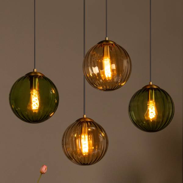 Pendelleuchte Monsaraz Typ B Grün - 35 x 150 x 35 cm