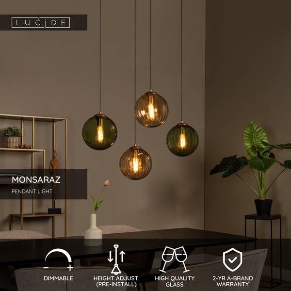 Pendelleuchte Monsaraz Typ B Grün - 35 x 150 x 35 cm