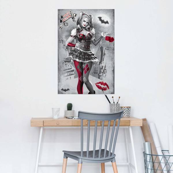 Poster Harley Quinn Papier - Weiß - 61 x 91,5 cm