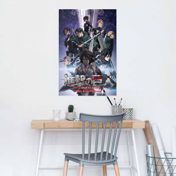 Poster Attack On Titan - Final Season papier - blauw - 61 x 91,5 cm