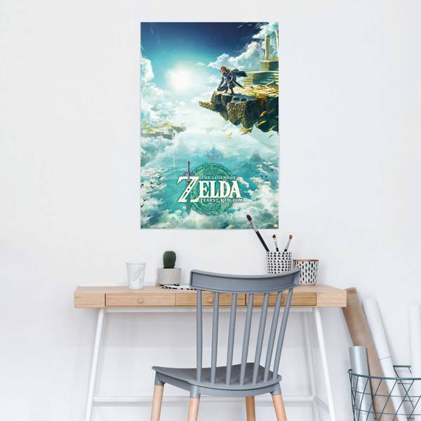 Poster Legends Of Zelda Papier - Blau - 61 x 91,5 cm