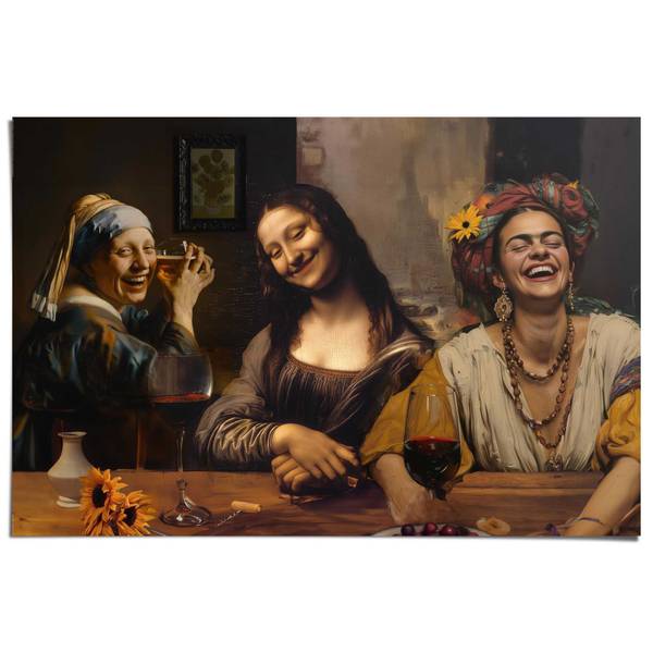 Poster Girls Night Out Papier - Braun - 61 x 91,5 cm