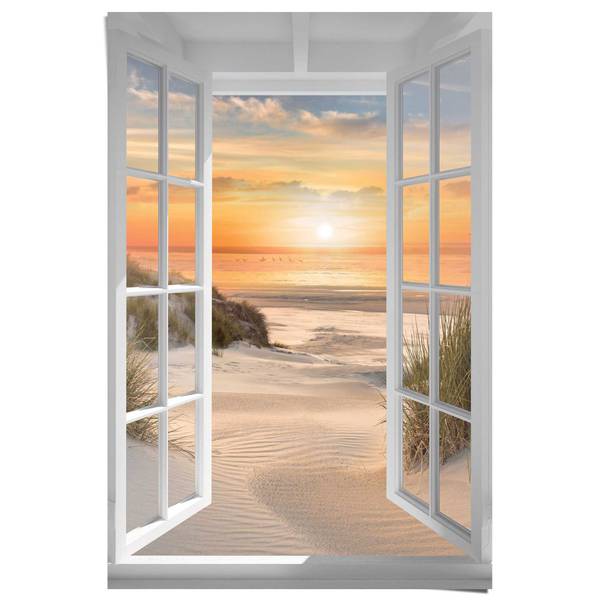 Poster Beautiful Dunes Window Papier - Orange - 61 x 91,5 cm