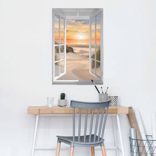 Poster Beautiful Dunes Window Papier - Orange - 61 x 91,5 cm