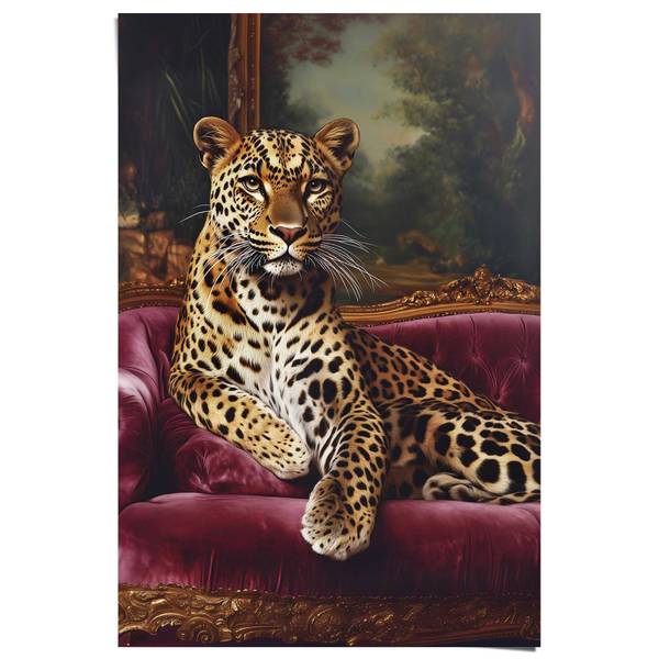 Poster Sofa Panther Papier - Mehrfarbig - 61 x 91,5 cm