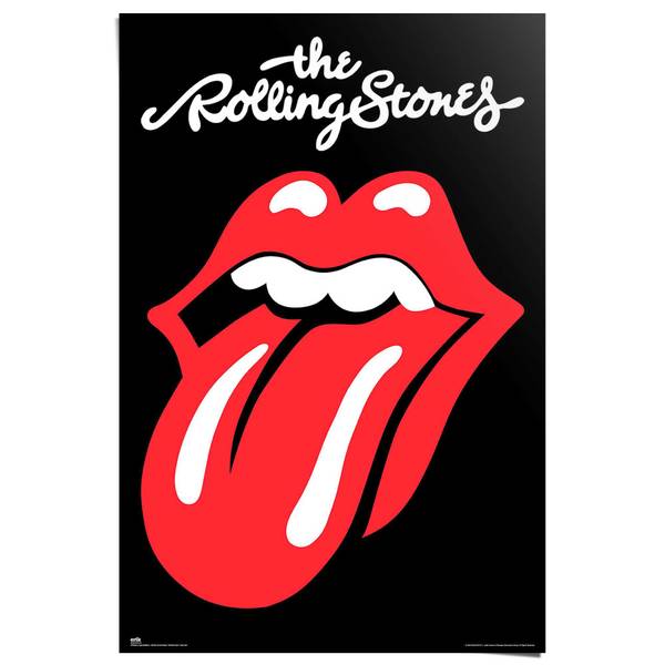 Affiche Rolling Stones Logo Papier - noir - 61 x 91,5 cm