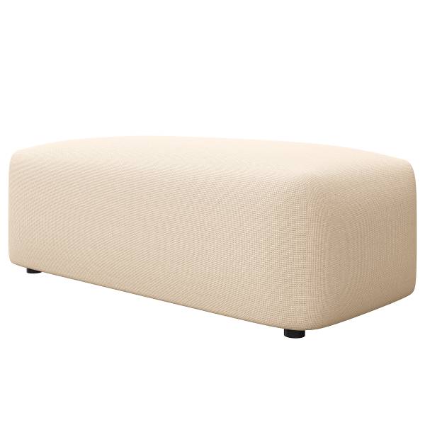 Poggiapiedi RUDDY Tessuto strutturato Badia: Beige
