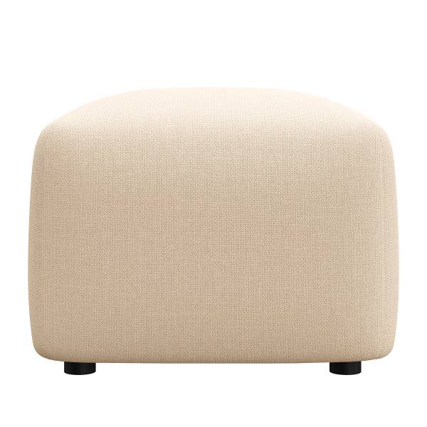 Poggiapiedi RUDDY Tessuto strutturato Badia: Beige