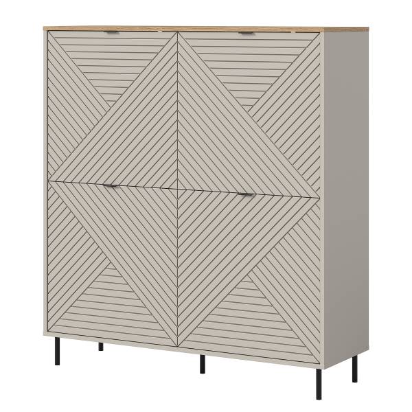 Highboard Campus Sandgrau / Eiche Evoke Dekor