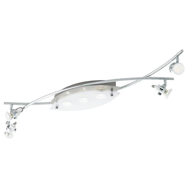 Lampada da soffitto LED Tukon B Vetro satinato / Acciaio - 7 punti luce