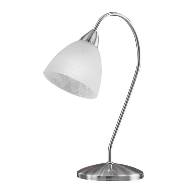 Lampada da tavolo Pasto Vetro opale / Acciaio / 1 punto luce