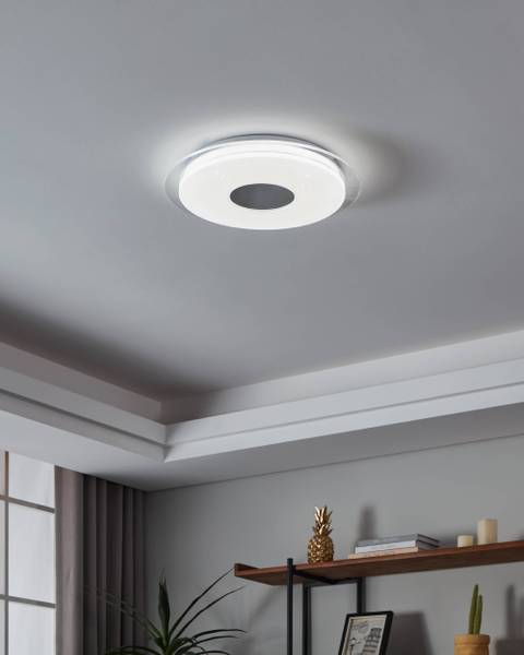 Lampada da soffitto LED Lanciano Acciaio / Policarbonato - 4 punto luce